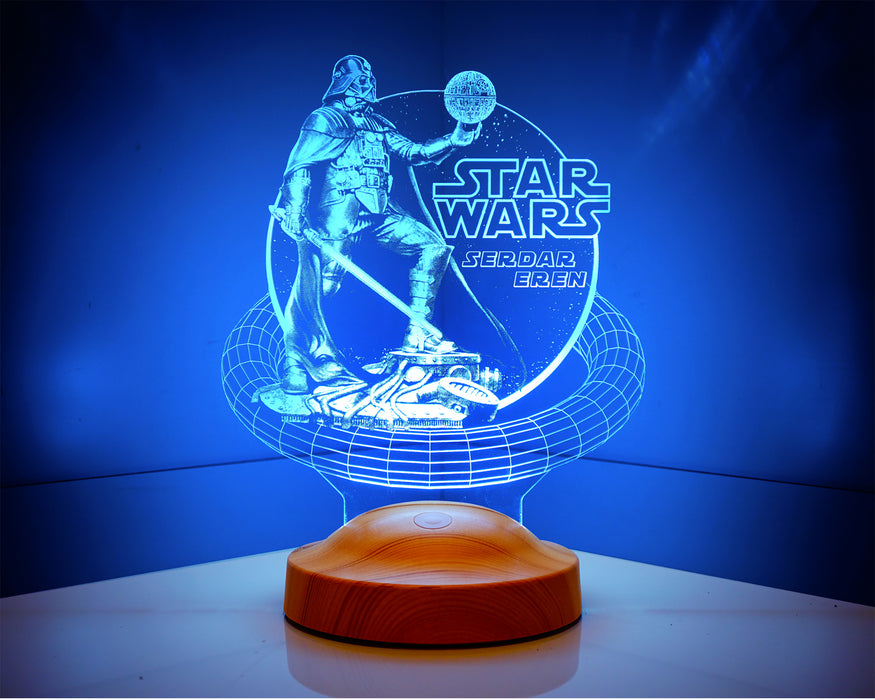 Star Wars Darth Vader Kişiye Özel Hediye 3D Led Lamba