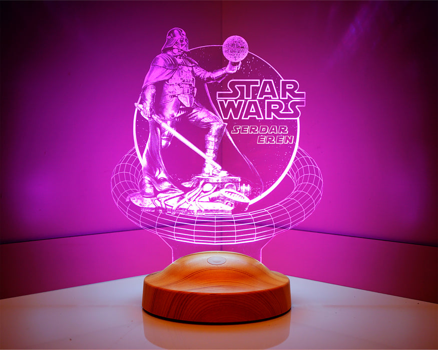 Star Wars Darth Vader Kişiye Özel Hediye 3D Led Lamba