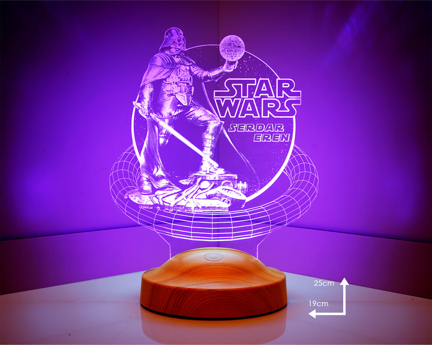 Star Wars Darth Vader Kişiye Özel Hediye 3D Led Lamba