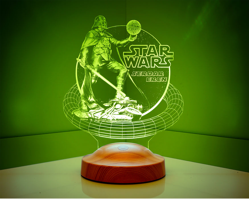 Star Wars Darth Vader Kişiye Özel Hediye 3D Led Lamba