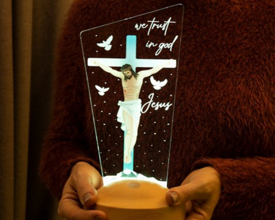 İsa Jesus  Hristiyan Hediyesi Led Lamba