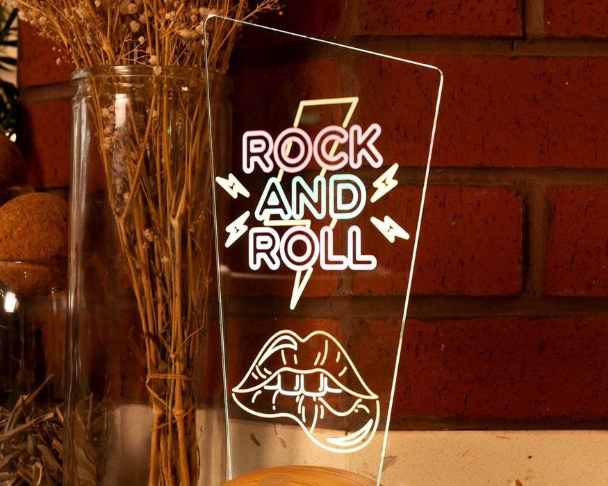Rock And Roll Figürlü Neon Lamba