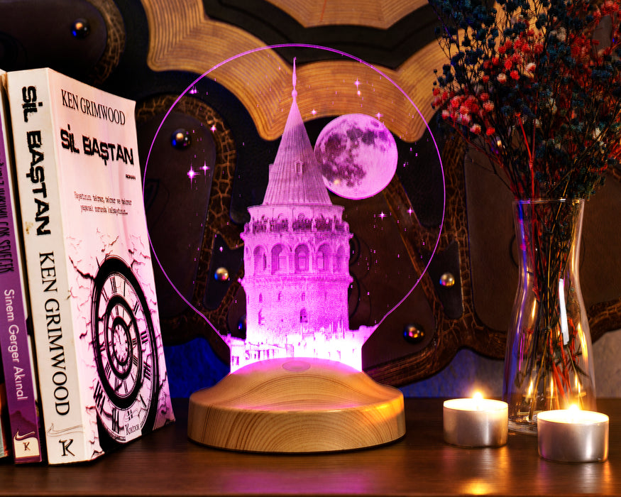 3 Boyutlu Galata Kulesi Led Lamba