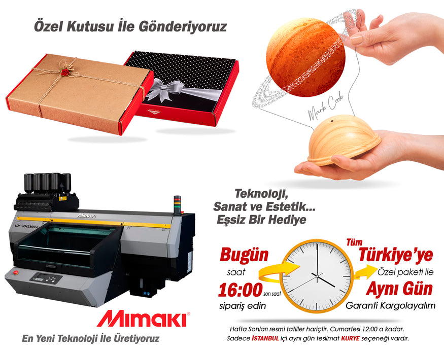 Uzay Temalı, İsimli Çocuk Odası Hediyesi, Galaksi Hediyesi, Gezegenler, Satürn Led Lamba