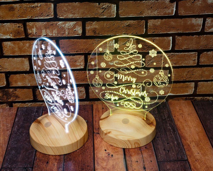 Yeni Yıl Hediyesi Yılbaşı Çam Şeklinde Kişiye Özel Dekoratif Renkli Işıklı Led Lamba, Yılbaşı Hediyesi, Yılbaşı Süsü Led Lamba