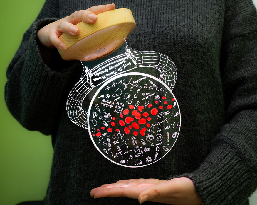 Hematoloji Uzmanı Hediyesi - Laborant Hediyesi - Laboratuvar Çalışanına Hediye Kişiye Özel Led Lamba