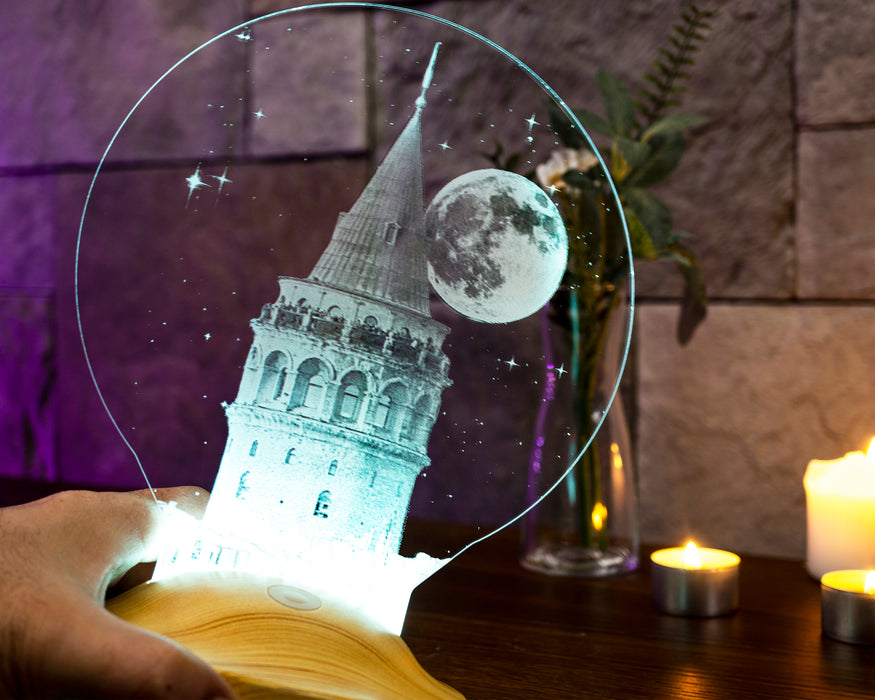 3 Boyutlu Galata Kulesi Led Lamba