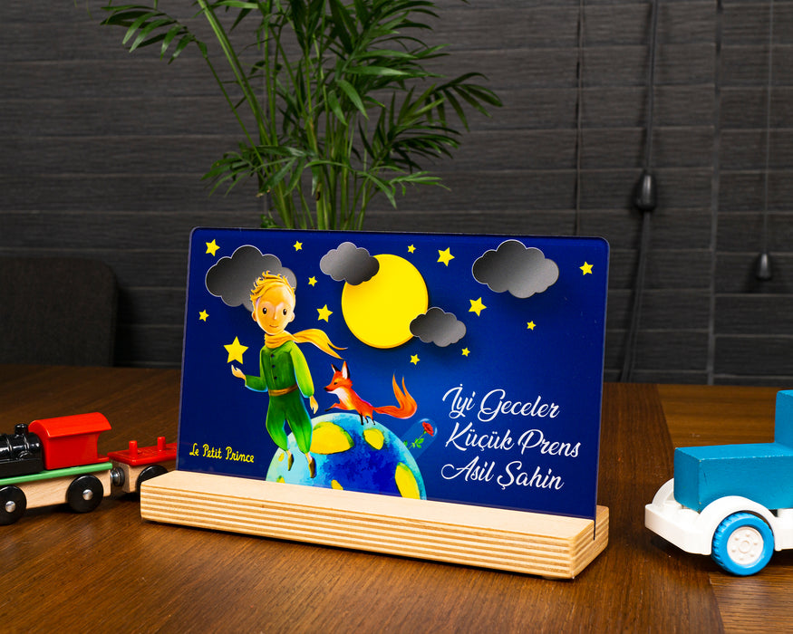Kişiye Özel Pleksi Renkli Tablo Küçük Prens Çocuk Doğum Günü Hediyesi Özel Hediye Paketli