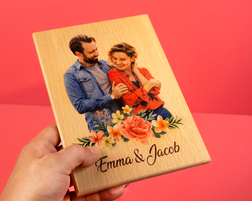 Kişiye Özel Ahşap Üzeri Renkli Baskılı Fotoğraflı çerçeve, Ahşap Resim Çerçevesi, Fotoğraf Baskılı Tablo