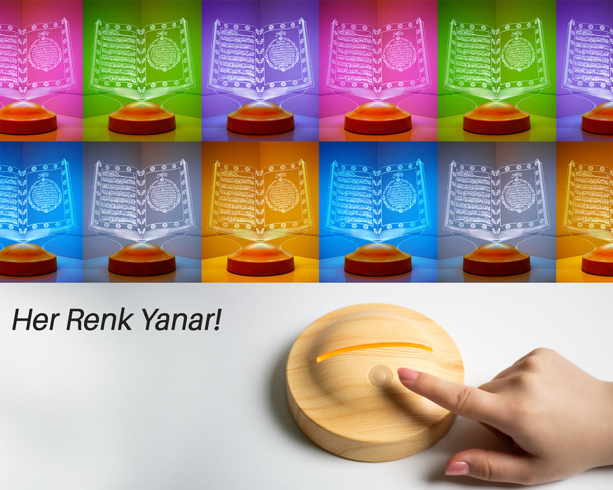 Dini Hediye, Kuran-ı Kerim Model 3 Boyutlu Led Lamba