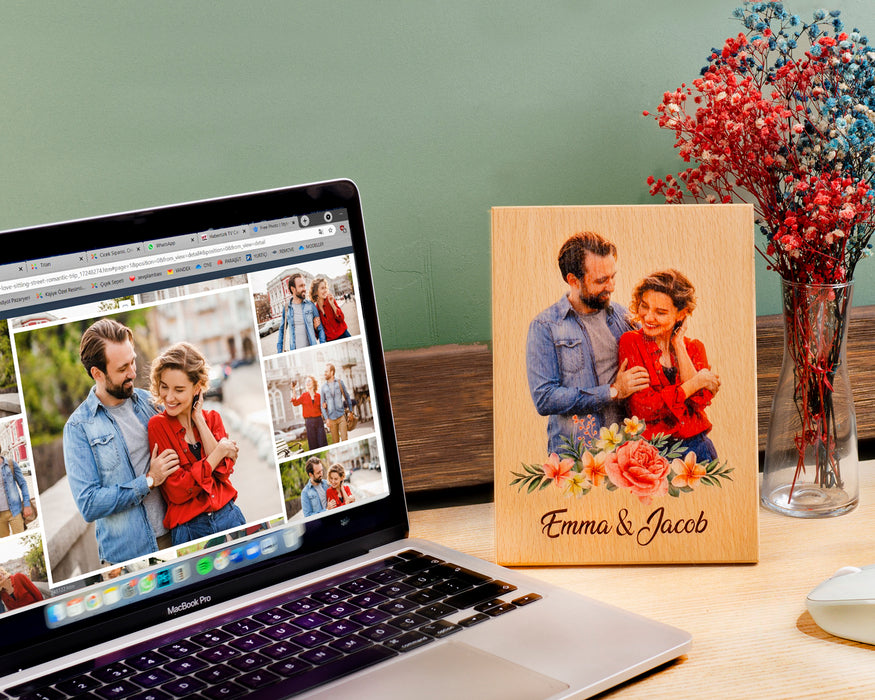 Kişiye Özel Ahşap Üzeri Renkli Baskılı Fotoğraflı çerçeve, Ahşap Resim Çerçevesi, Fotoğraf Baskılı Tablo