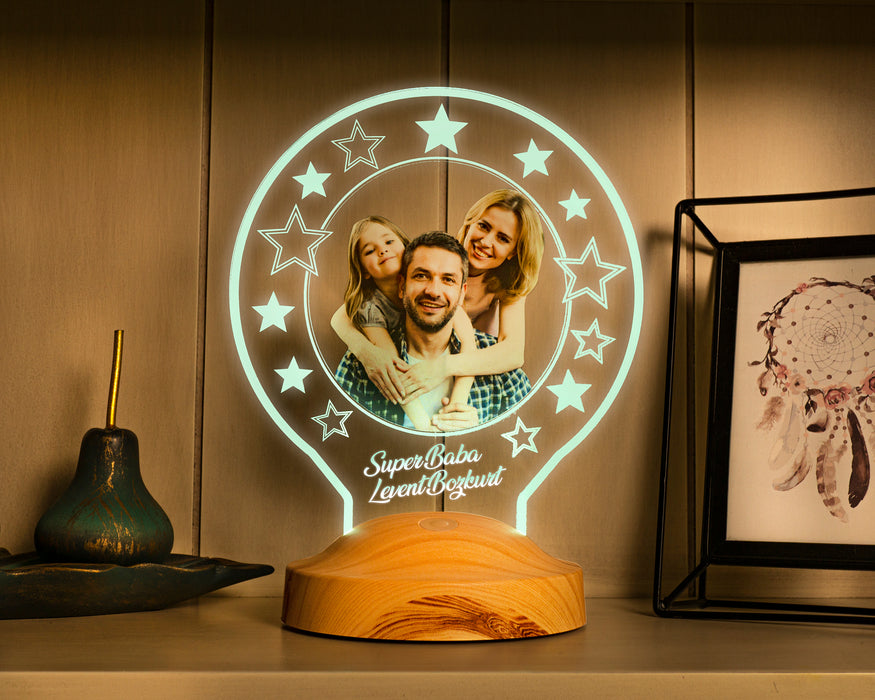 Sevgililer Günü Hediyesi Kişiye Özel Renkli Resimli Led Lamba, Fotoğraflı Gece Lambası