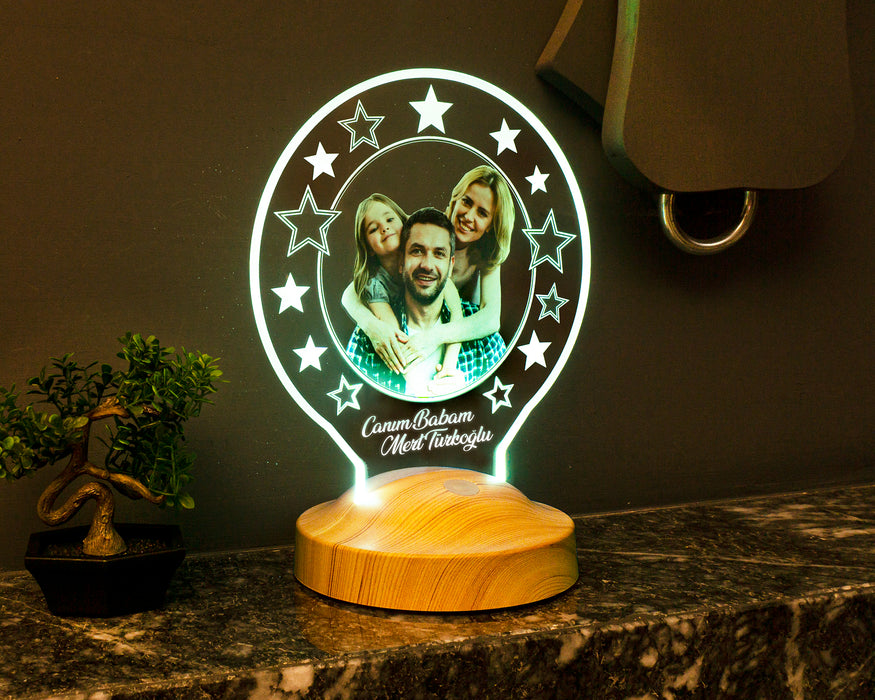 Sevgililer Günü Hediyesi Kişiye Özel Renkli Resimli Led Lamba, Fotoğraflı Gece Lambası