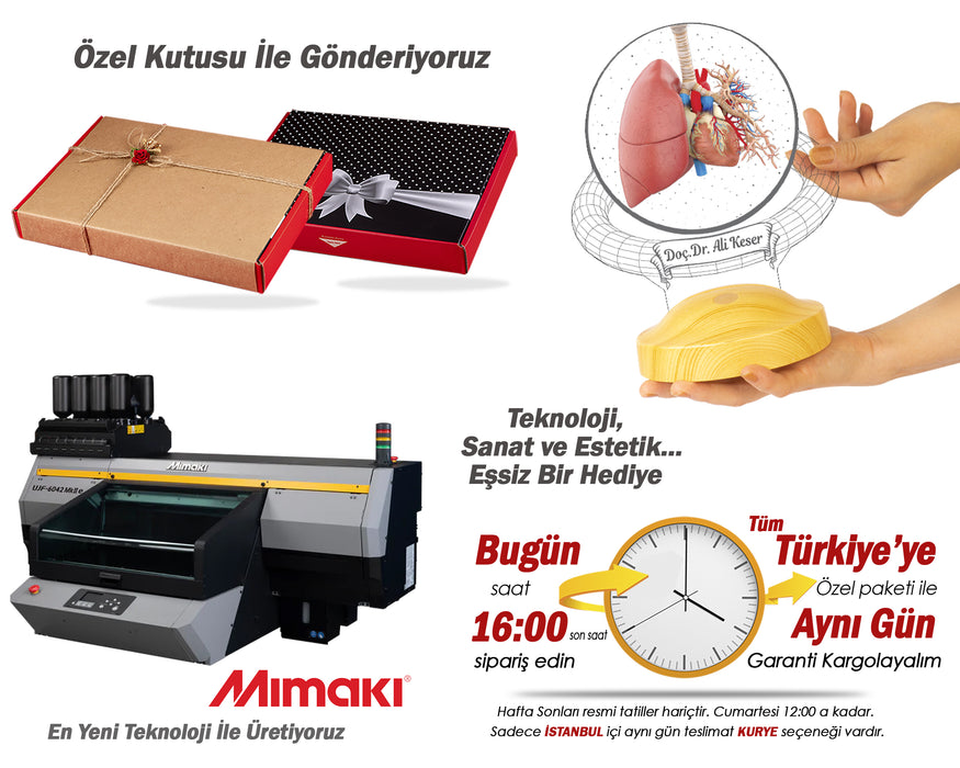 Akciğer Tasarımlı 3D Led Lamba – Göğüs Hastalıkları Uzman Doktoruna Özel Hediye, Pulmonoloji Uzmanlarına, Sağlık Çalışanlarına İsimli Kişiye Özel Hediye