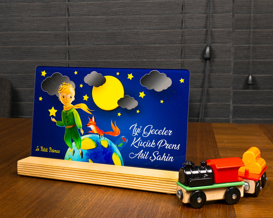 Kişiye Özel Pleksi Renkli Tablo Küçük Prens Çocuk Doğum Günü Hediyesi Özel Hediye Paketli