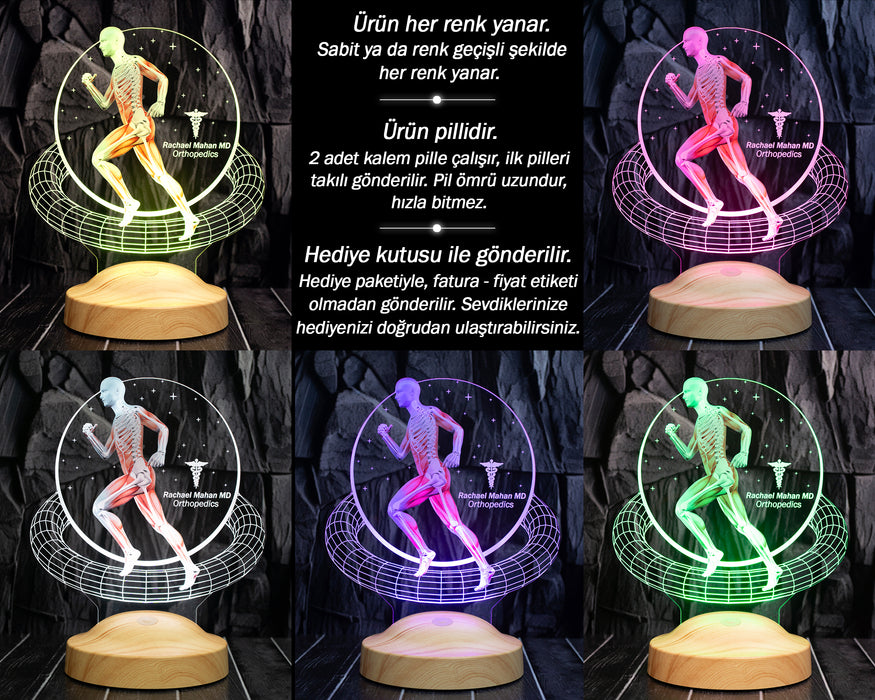 Ortopedi ve Fizyoterapi Uzmanına LED Lamba – Doktora İsimli Hediye