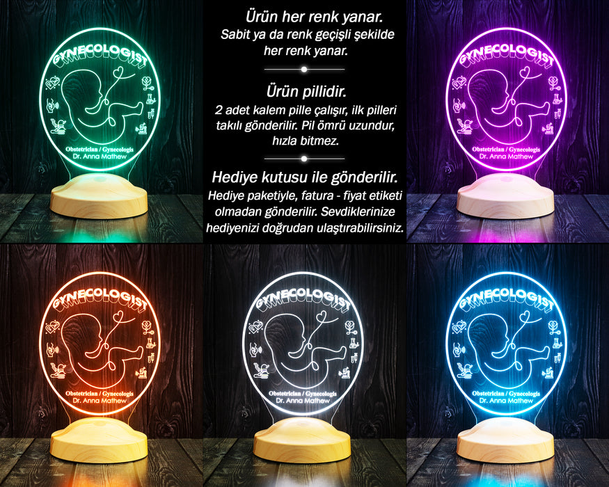 Jinekolog Hediyesi LED Lamba – Kadın Doğum Doktoruna Özel Hediye