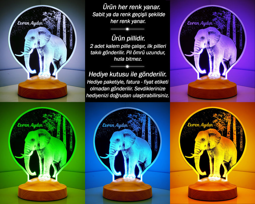 Fil Lamba Kişiye Özel Led  Lamba