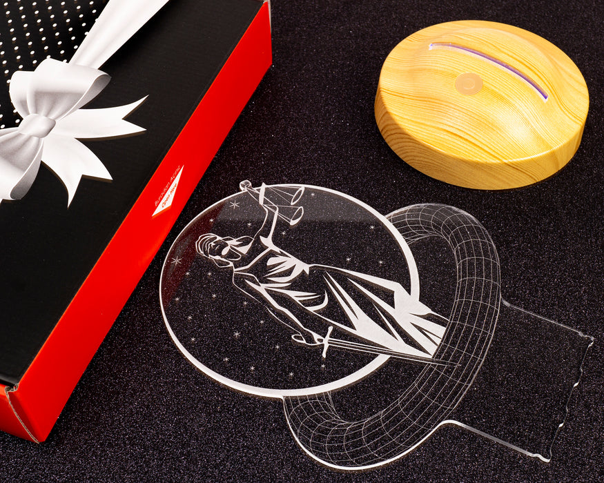 Avukata Özel Terazili 3D LED Lamba – İsim Yazılabilir Adalet Sembolü Avukat - Hakim - Savcı Hediyesi