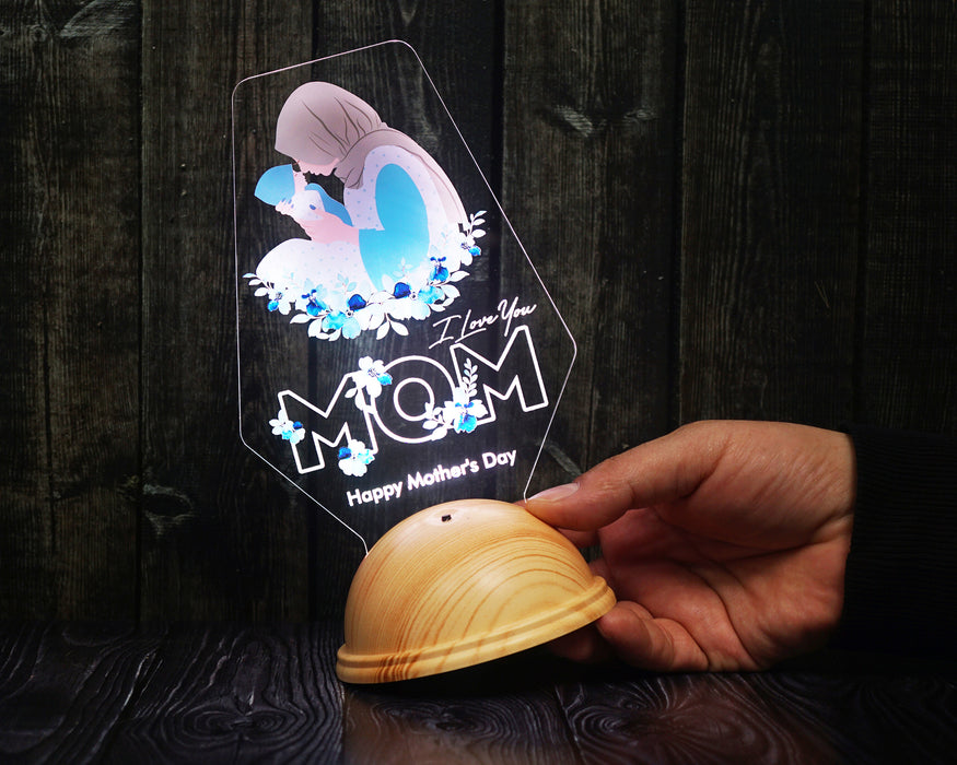 Tesettürlü Anneye LED Lamba – Kişiye Özel İlk Anneler Günü Hediyesi