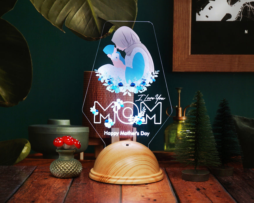 Tesettürlü Anneye LED Lamba – Kişiye Özel İlk Anneler Günü Hediyesi