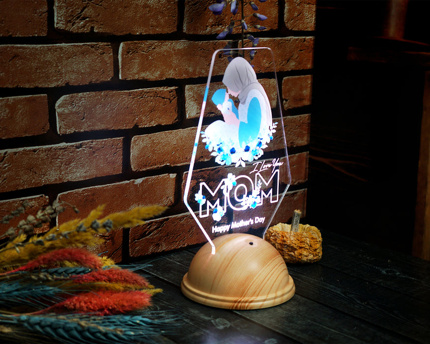 Tesettürlü Anneye LED Lamba – Kişiye Özel İlk Anneler Günü Hediyesi
