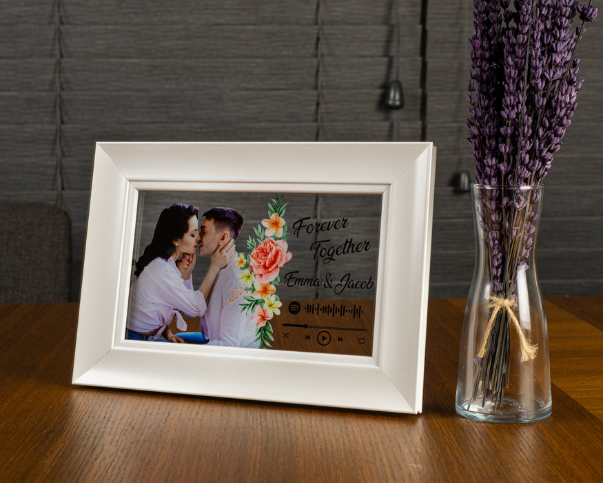 Kişiye Özel Fotoğraflı Şeffaf Çerçeve, Spotify Kodlu, Resimli, Renkli Baskılı Şeffaf Çerçeve