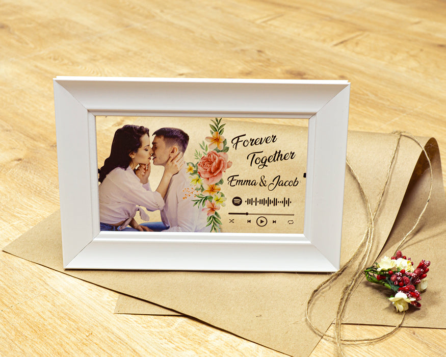 Kişiye Özel Fotoğraflı Şeffaf Çerçeve, Spotify Kodlu, Resimli, Renkli Baskılı Şeffaf Çerçeve