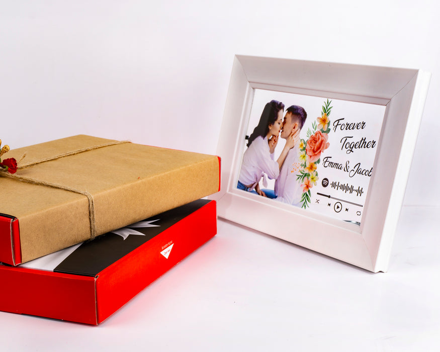 Kişiye Özel Fotoğraflı Şeffaf Çerçeve, Spotify Kodlu, Resimli, Renkli Baskılı Şeffaf Çerçeve