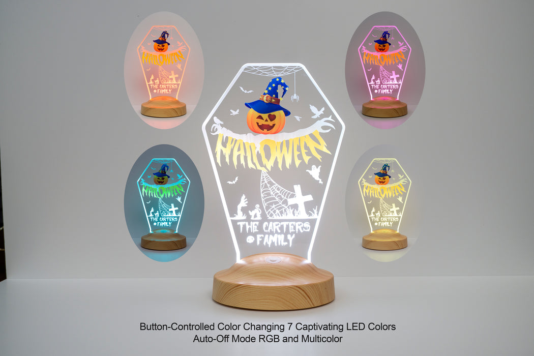 Cadılar Bayramı Hediyesi Halloween Bal Kabağı Figürlü Hediye Led Lamba