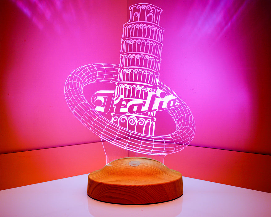 3 Boyutlu İtalya Pisa Kulesi Led Lamba
