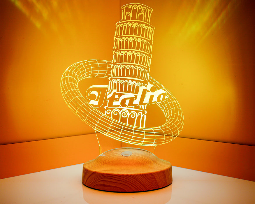 3 Boyutlu İtalya Pisa Kulesi Led Lamba