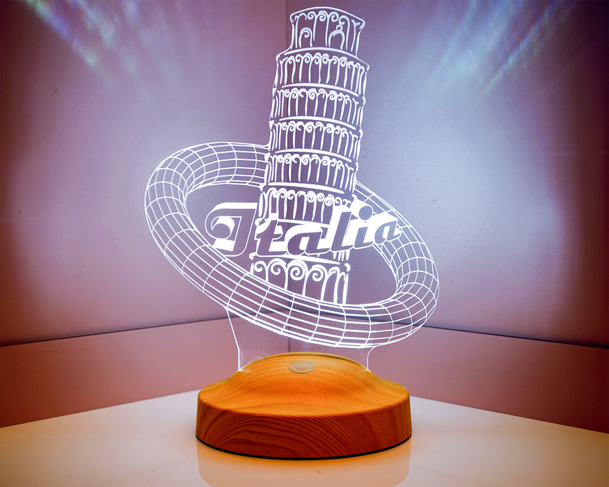 3 Boyutlu İtalya Pisa Kulesi Led Lamba