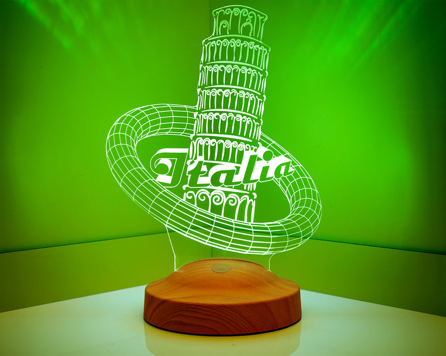 3 Boyutlu İtalya Pisa Kulesi Led Lamba