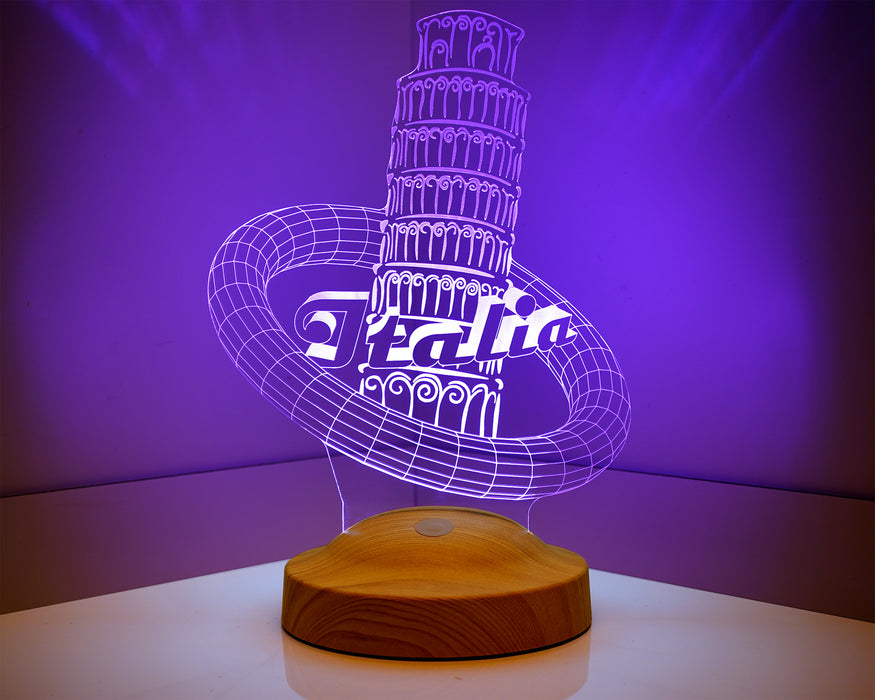 3 Boyutlu İtalya Pisa Kulesi Led Lamba