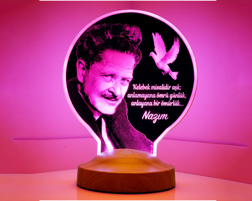 Nazım Hikmet Şiiri, Nazım Hikmet Sözleri Yazılı Led Lamba