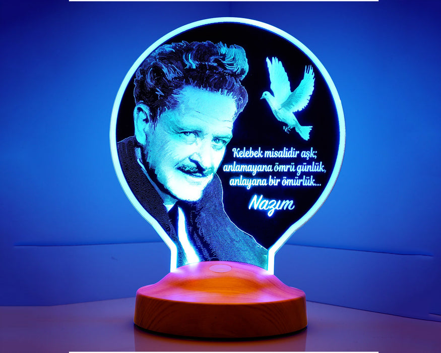 Nazım Hikmet Şiiri, Nazım Hikmet Sözleri Yazılı Led Lamba