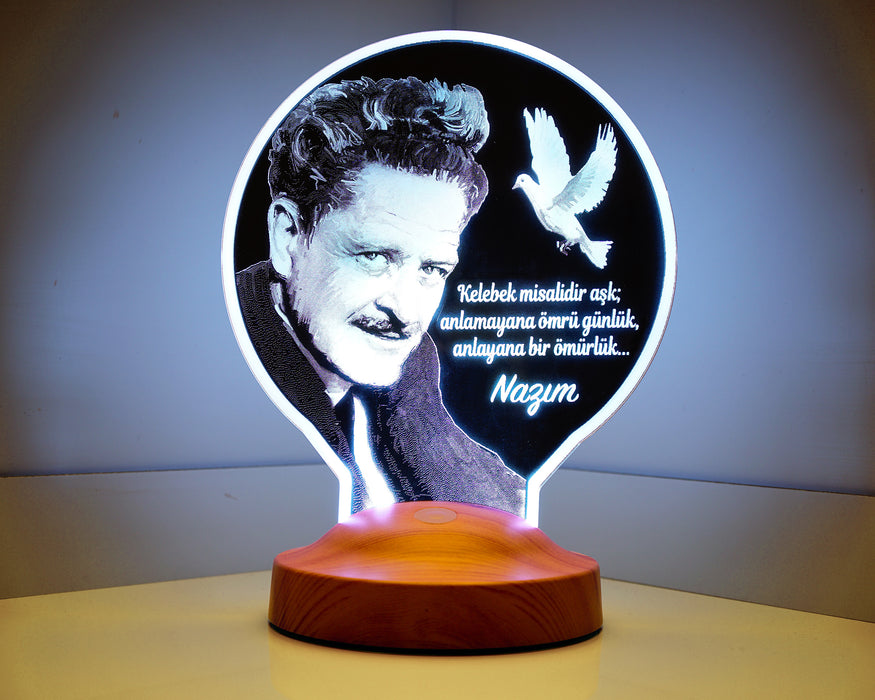 Nazım Hikmet Şiiri, Nazım Hikmet Sözleri Yazılı Led Lamba