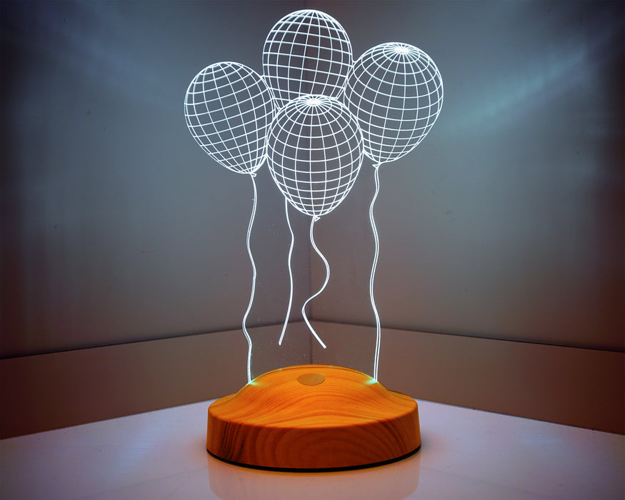 3 Boyutlu Uçan Balonlar Led Lamba