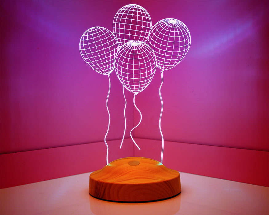 3 Boyutlu Uçan Balonlar Led Lamba