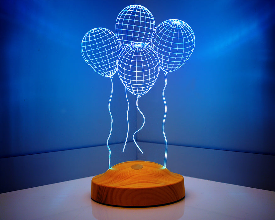 3 Boyutlu Uçan Balonlar Led Lamba