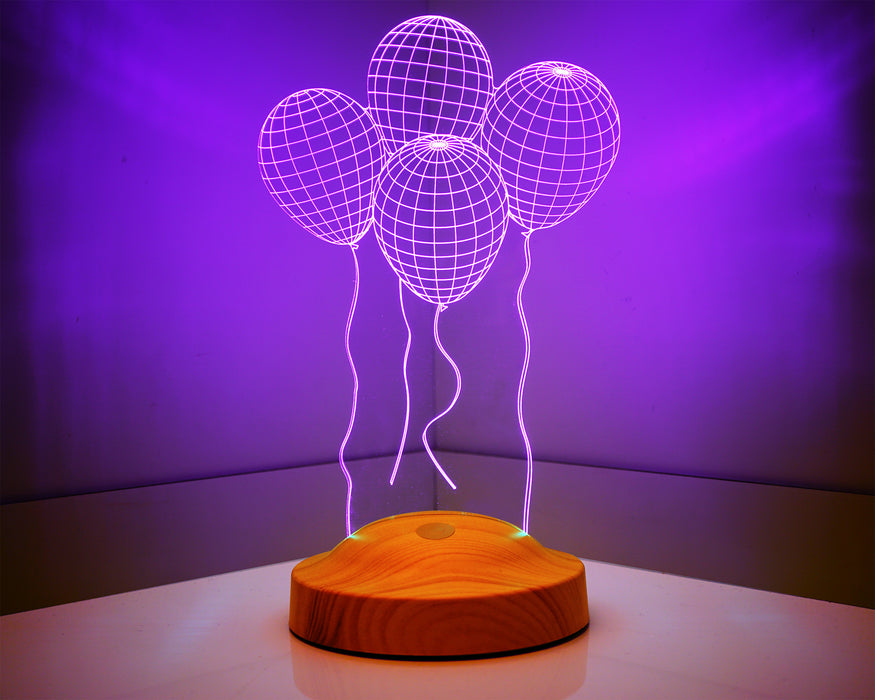 3 Boyutlu Uçan Balonlar Led Lamba