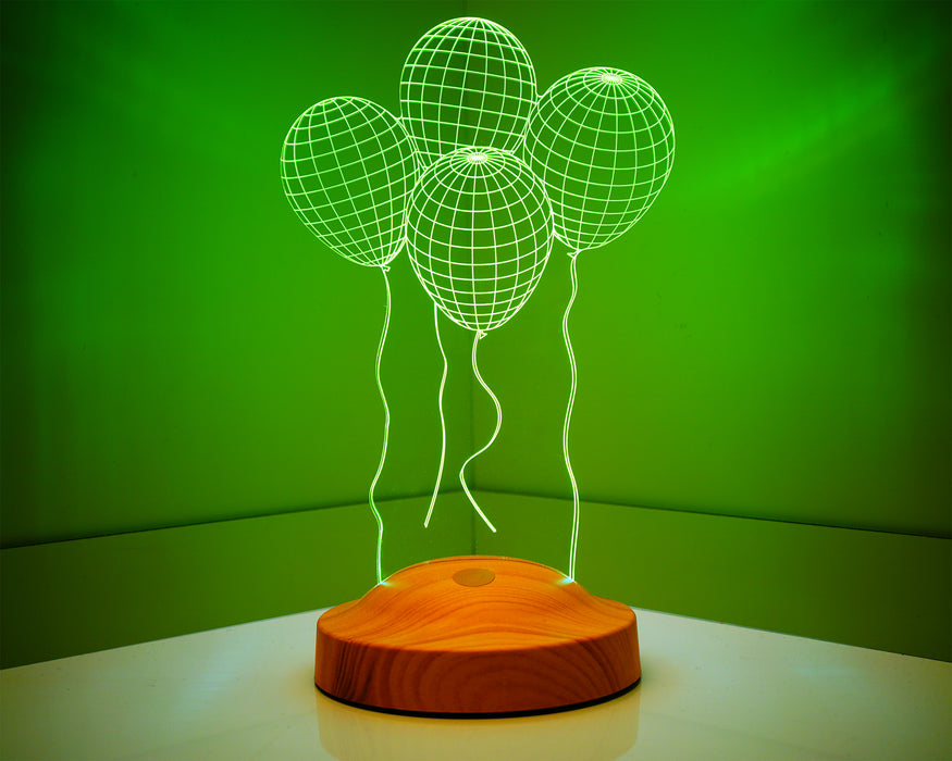 3 Boyutlu Uçan Balonlar Led Lamba