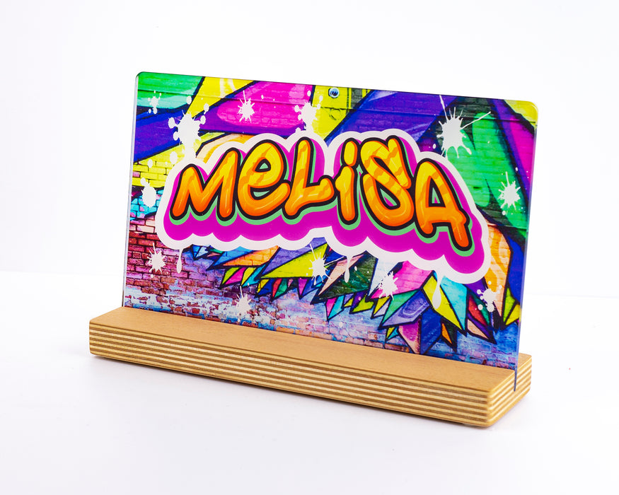 Kişiye Özel Pleksi Şeffaf tablo Graffiti İsim Yazılı Özel Hediye Paketli