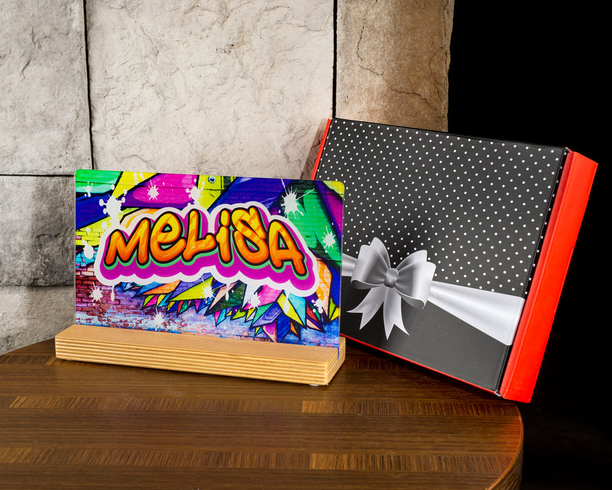Kişiye Özel Pleksi Şeffaf tablo Graffiti İsim Yazılı Özel Hediye Paketli