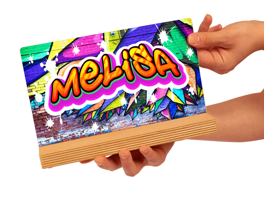 Kişiye Özel Pleksi Şeffaf tablo Graffiti İsim Yazılı Özel Hediye Paketli