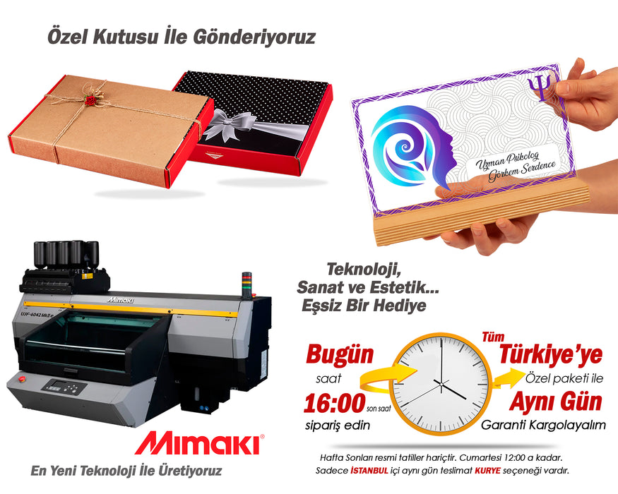 Kişiye Özel Pleksi Şeffaf Çerçeve Psikolog & Psikiyatri doktoru Hediyesi Özel Hediye Paketli