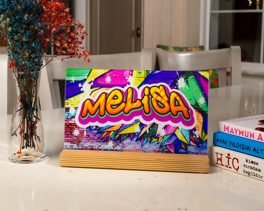 Kişiye Özel Pleksi Şeffaf tablo Graffiti İsim Yazılı Özel Hediye Paketli