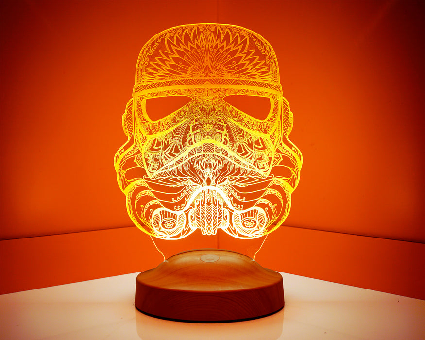 3D Star Wars Askeri Stormtrooper hediye 3 Boyutlu Led Lamba