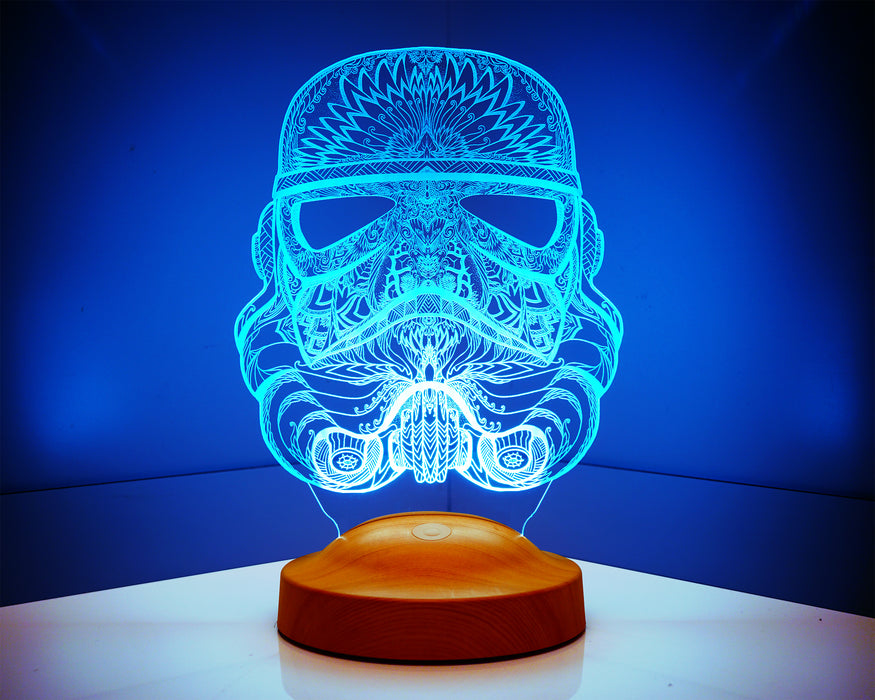 3D Star Wars Askeri Stormtrooper hediye 3 Boyutlu Led Lamba
